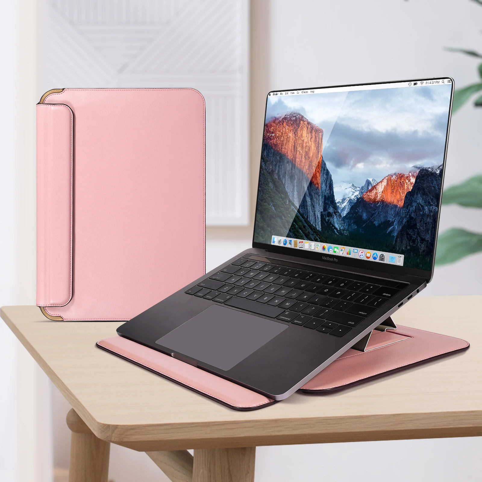 Most Popular Flexible Stand Laptop Bag Soft Sleeve For Macbook Air m2 Laptops Sleeve Bag Case With Foldable Stand macbook cover