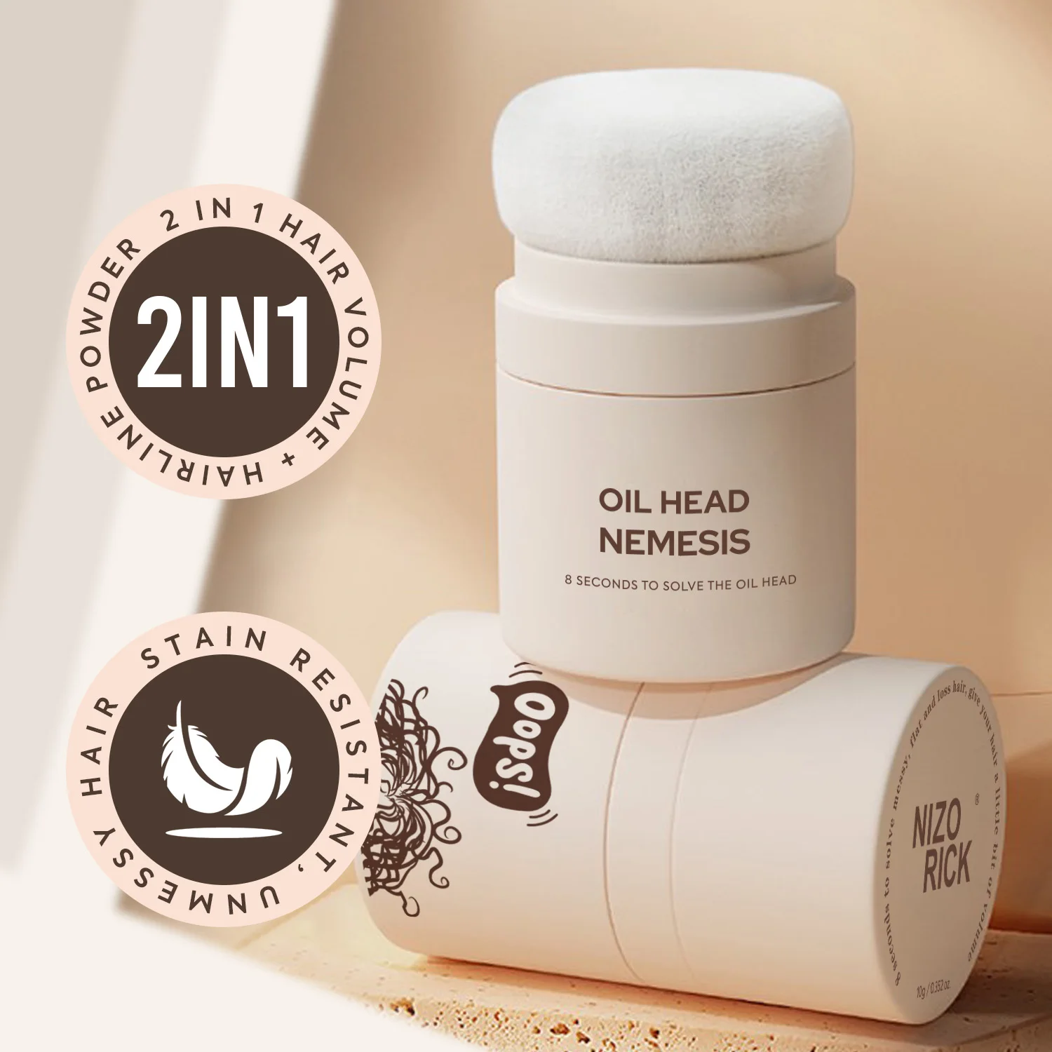 Hair Powder 2 IN 1 Oil-control Styling Texturizing Hair Volume Powder Root Cover Up Concealer Texture Powder