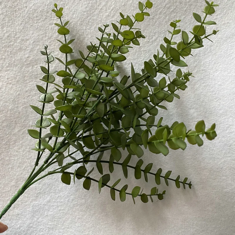 High End Artificial Tea Leaves Real Touch Long Stem Greenery For Wedding Decoration Backdrop