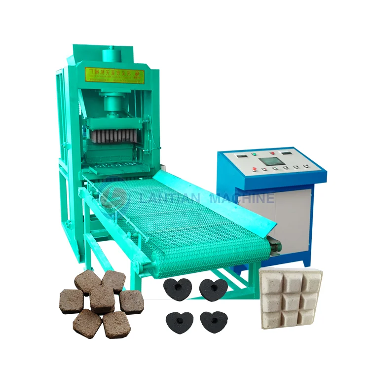 Wood coal powder press briquetting coconut shell shisha charcoal making machine