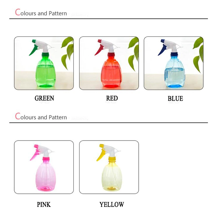 
Garden plant plastic empty manual pressure refillable water trigger spray bottles 