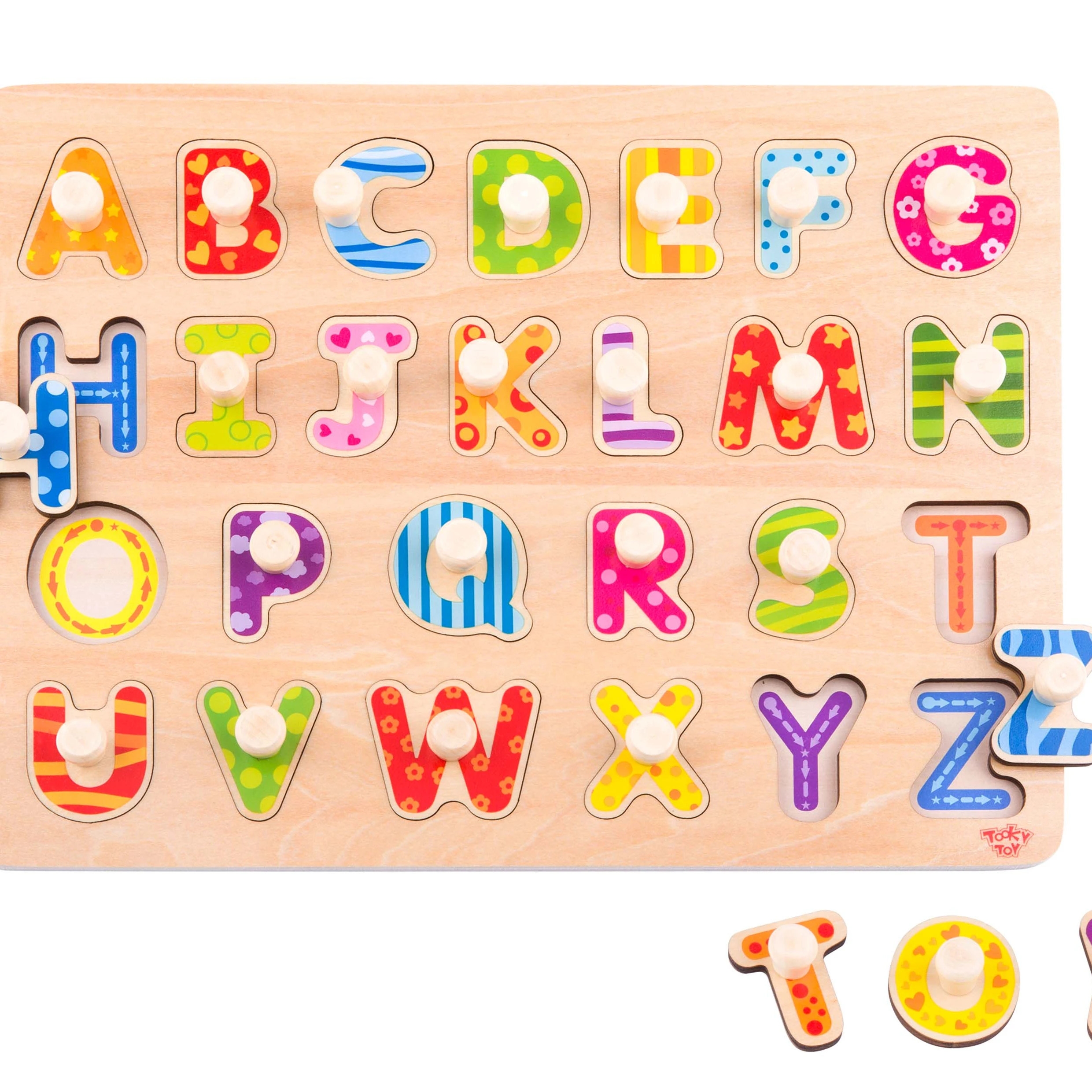 Educational Toys for Kids Jigsaw Wooden Alphabet letter Puzzle game board