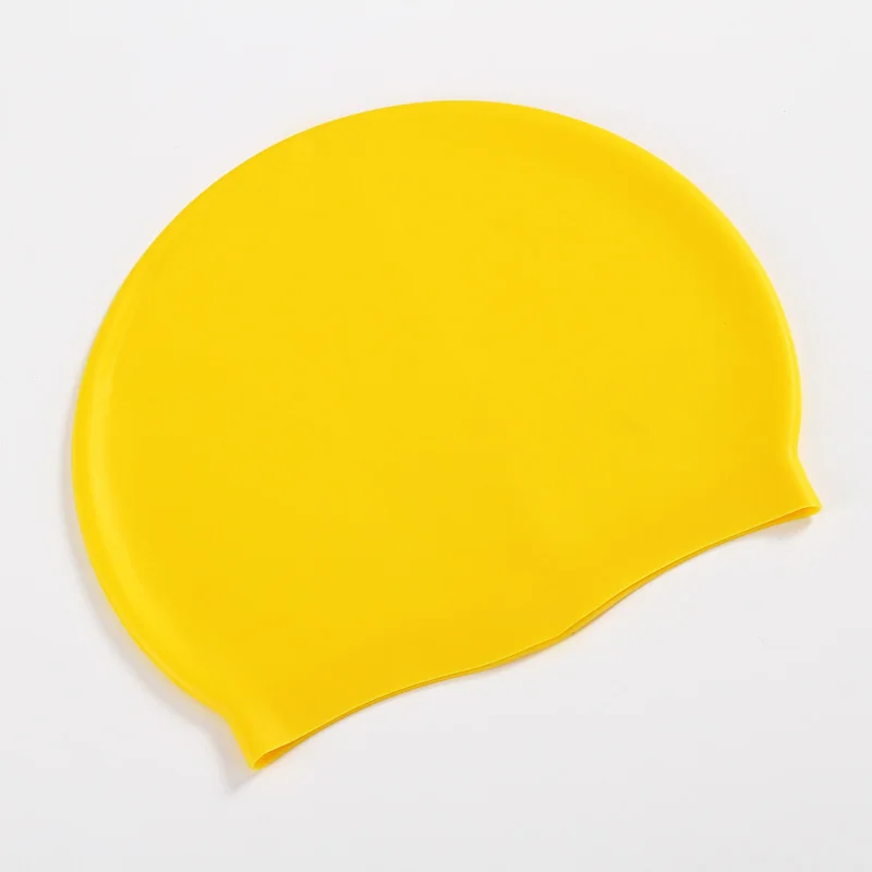Custom Logo Wholesale High Quality Cheap Waterproof Non-slip Unisex Silicone Pure Color Swim Cap For Adult
