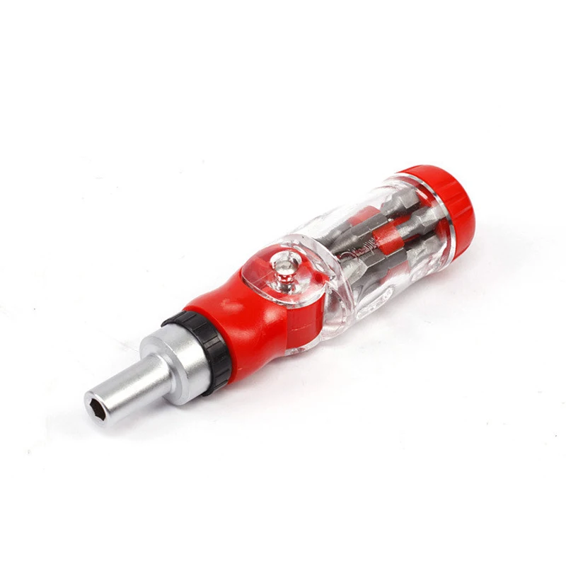 No.71005  Ratchet Screwdriver 12-in-1 Multi Screwdriver Tool  with Torx, Flat Head, Phillips, Hex, Square and 1/4 Nut Driver