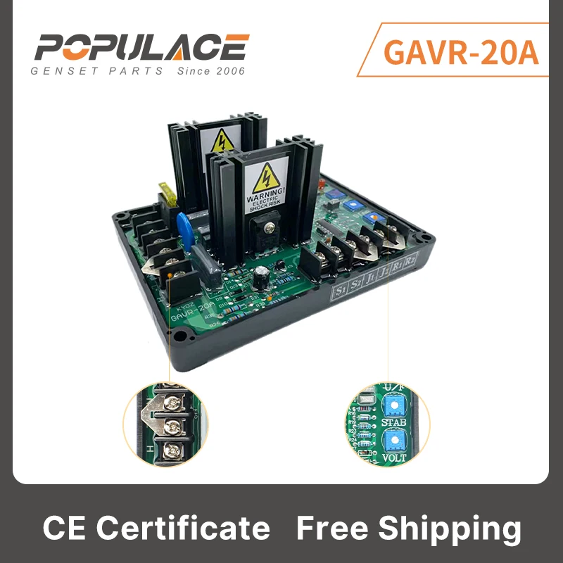 Populace High Quality Generator AVR GAVR-20A for Sale with 1Year Warranty