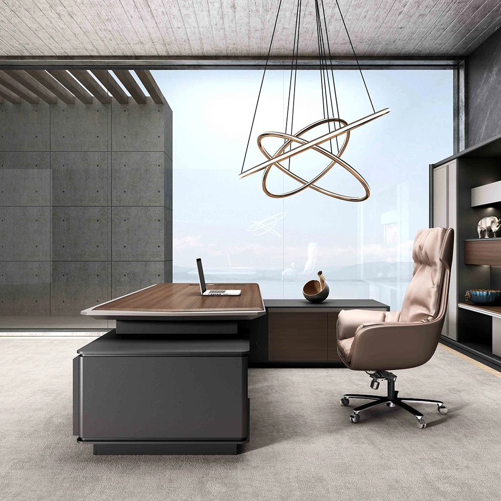 CEO boss modern supervisor office furniture desk design wooden executive office desk set