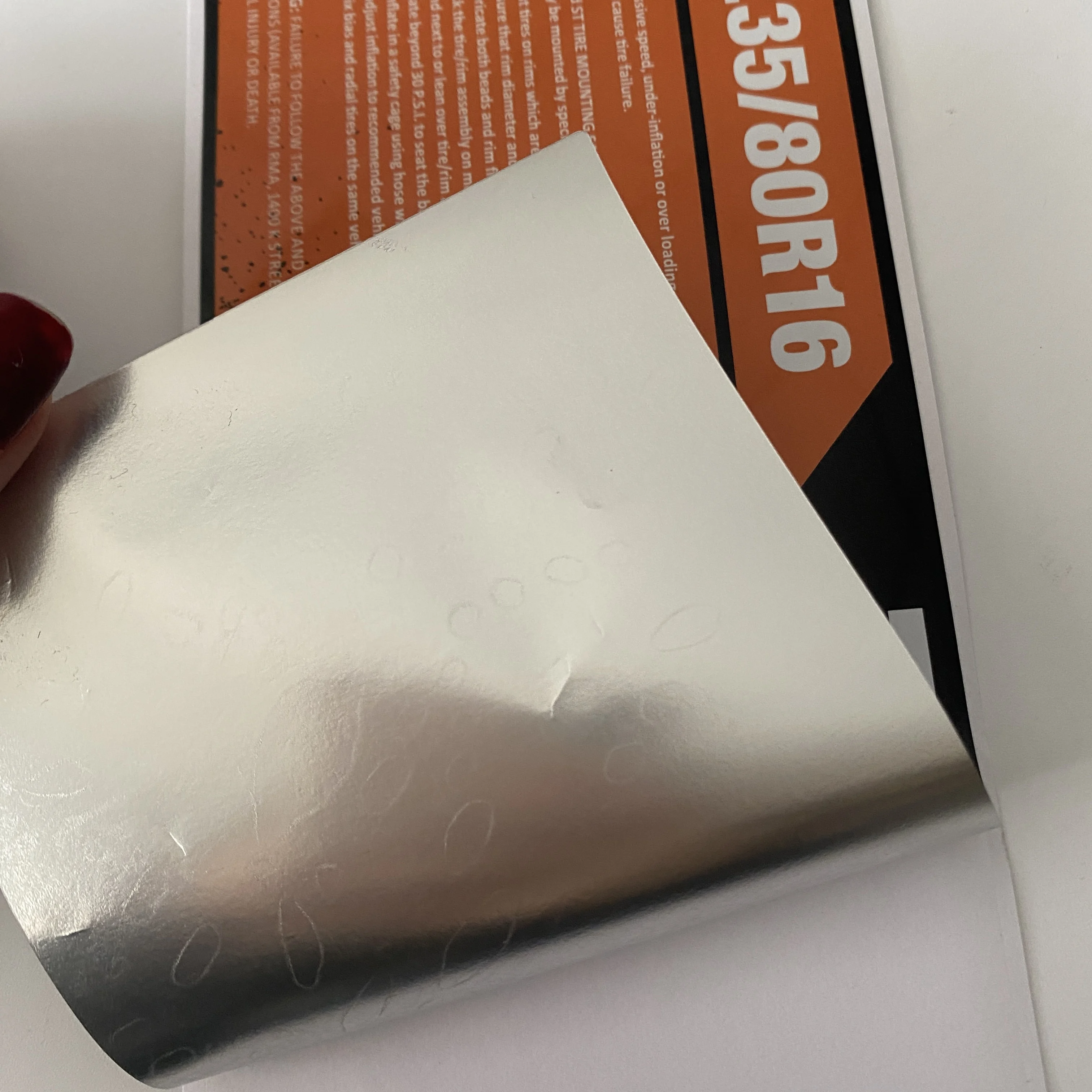 Waterproof Sticker Tire Labels Custom High Temperature Vulcanize Sealing Round Roll Pvc Blank Paper Luxury Vulcanization Label