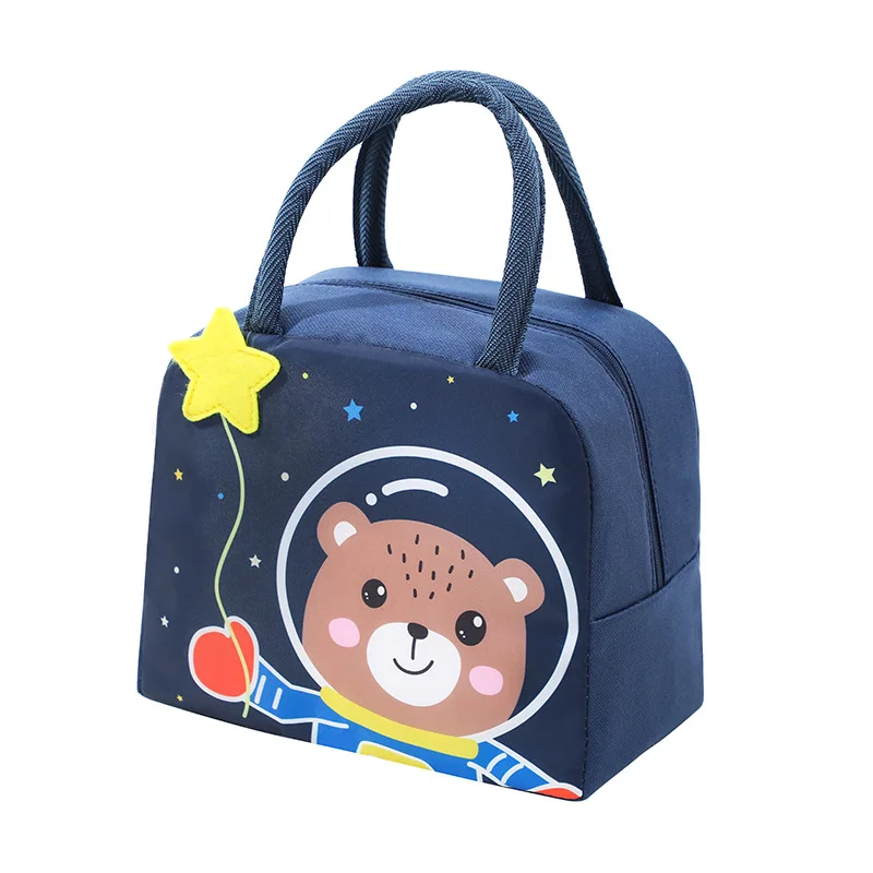High Quality Oxford Lunch Cooler Bag 3D Thermal Kids Insulated Bag Food Delivery Cooler Bag can Custom Logo
