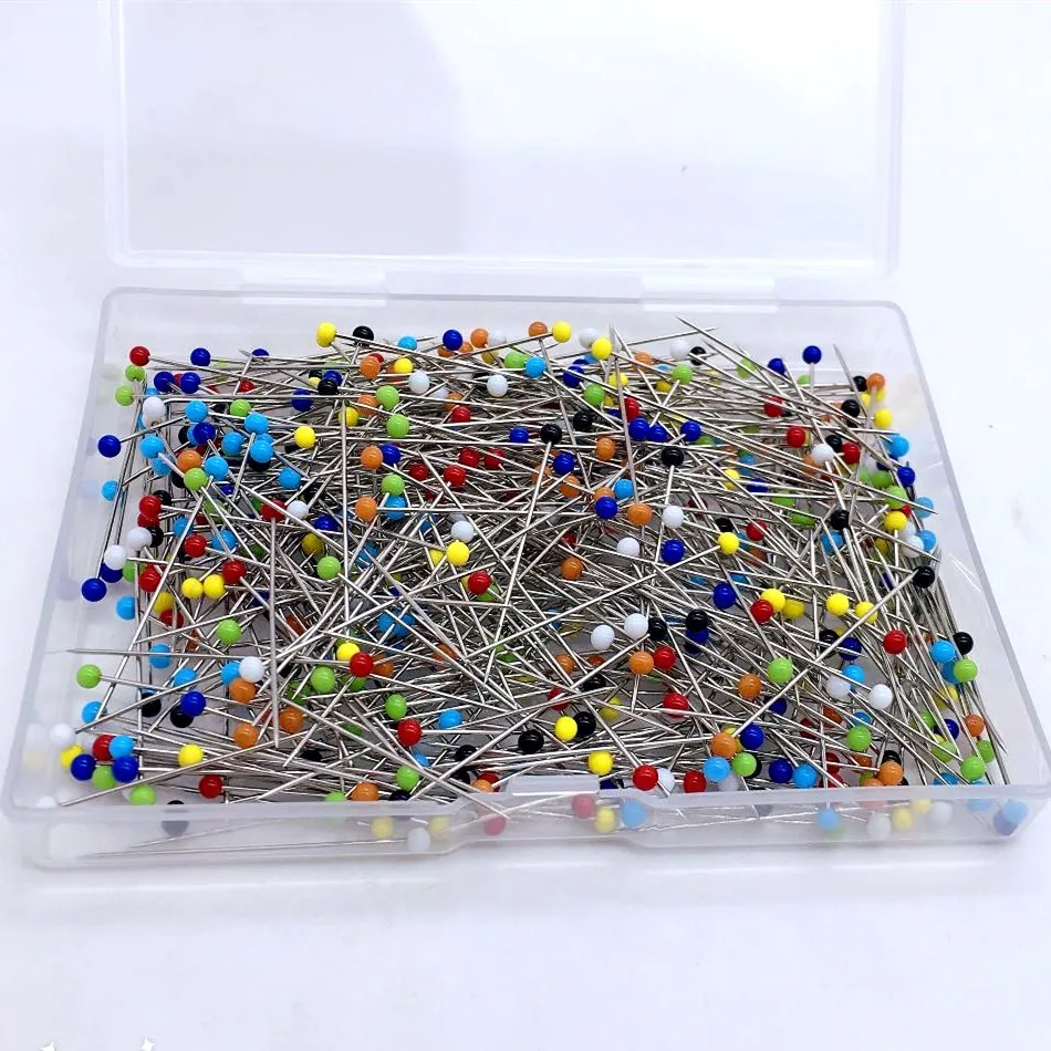 Разноцветные швейные булавки 38 мм стеклянные с шариковой головкой для изготовления одежды ювелирных изделий цветочное