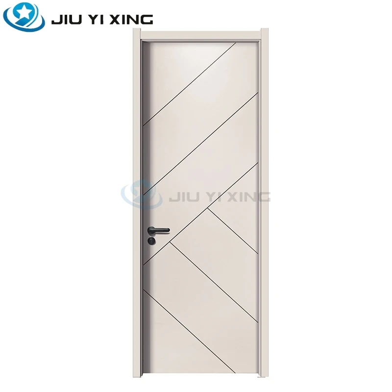 Jiuyixing Factory Full WPC Door Flame Retardant Material Good Quality Indoor Flush WPC Door Design In Toilet