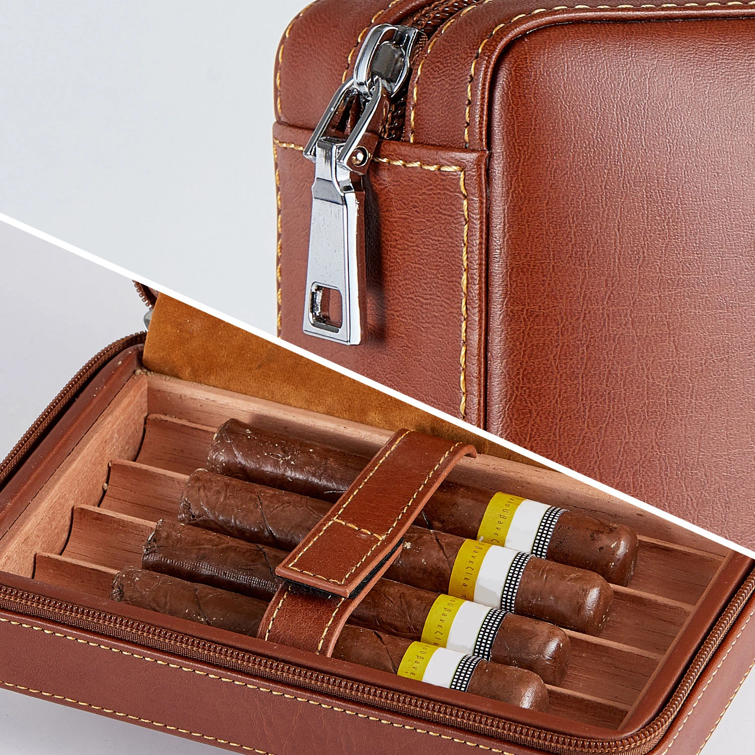 Premium Cigar Boxes Painted Wooden Humidors with Secure Clasps Spanish Cedar Lining Vintage Elegance Compact & Portable
