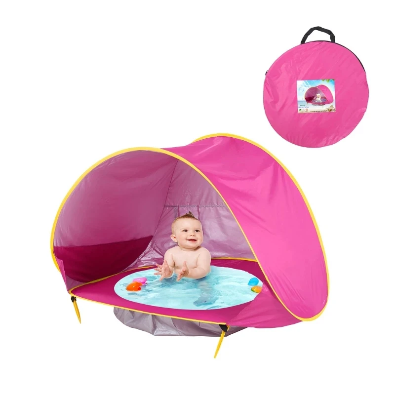 Factory Wholesale Baby Beach Tent Pop Up Portable Kids Beach Sun Shelter With Swimming Pool