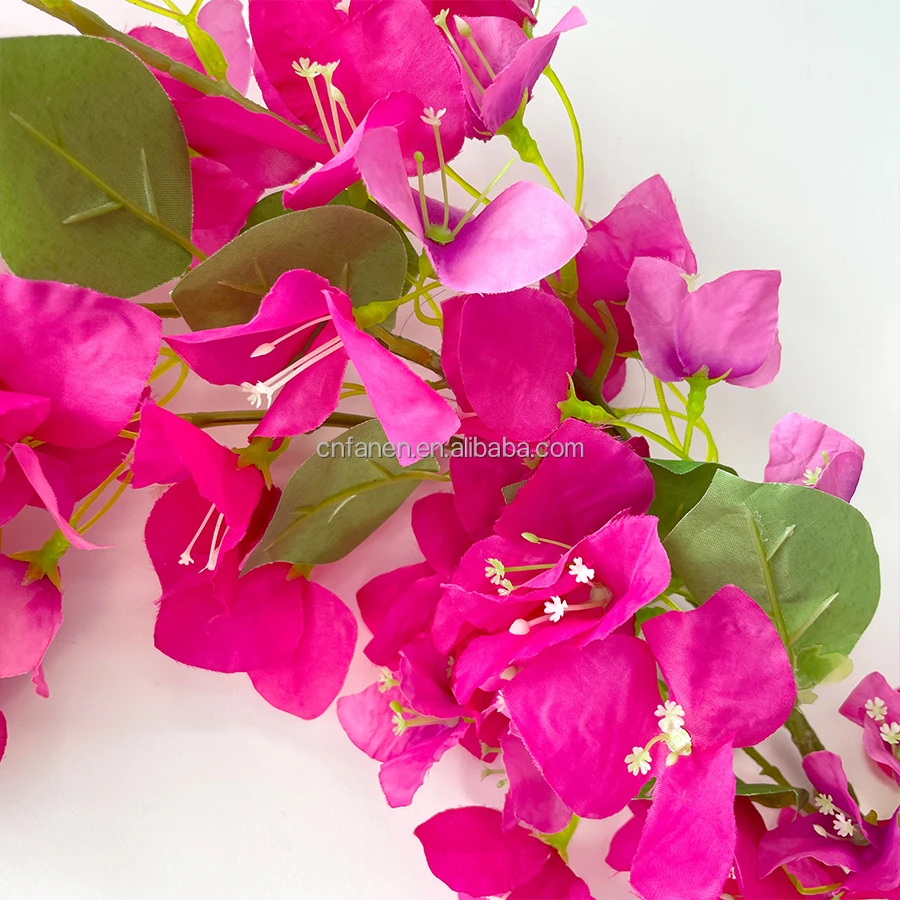 Long Single Stem Wholesale Real Touch Bougainvillea Flowers Artificial Loose Flower For Wedding Decor