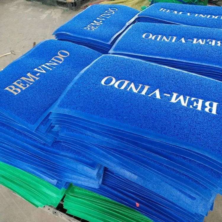 Factory Price Welcome Noodle Entrance Door Mat PVC Coil Mat