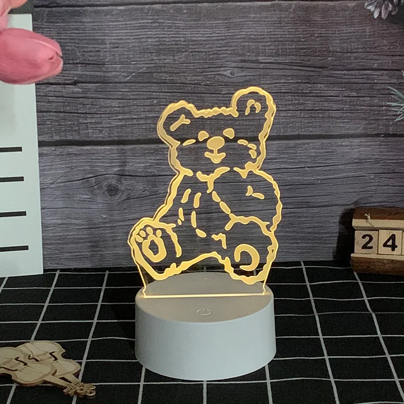 MU New products 2023 Innovative Erasable white base luminous message board 3d night light for birthday present daily gifts