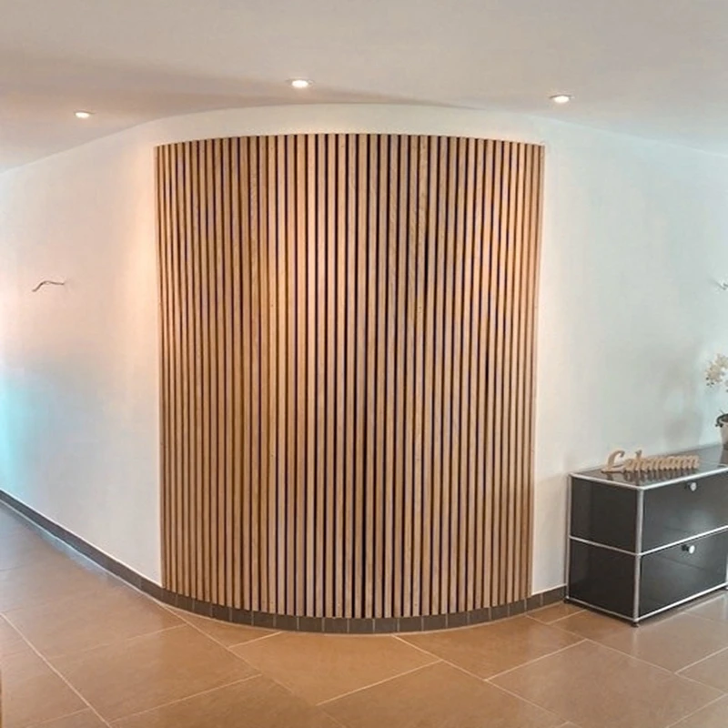 Akupanel Acoustic Panel Wooden Grooved Sound Proof Oak Slat Acoustic Wood Wool Wall Panels