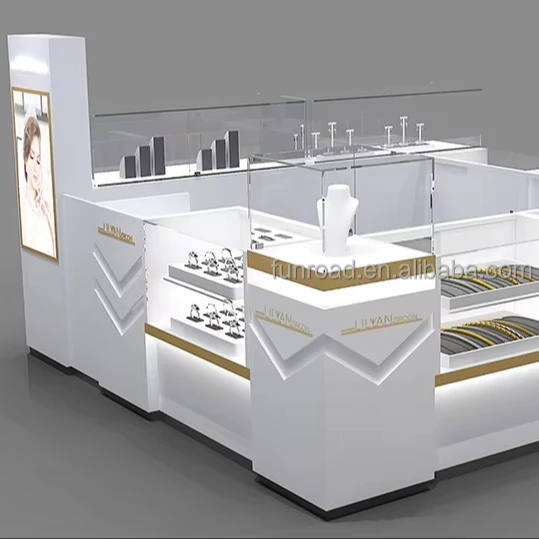 Elegant Stainless Steel Jewelry Display Racks Silver Gold Options Perfect for Jewelry Shops