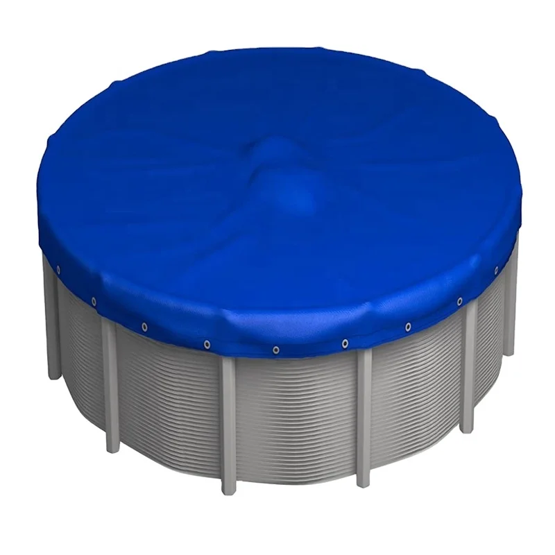 Прямоугольный в первом бассейне зимний чехол темно-синий