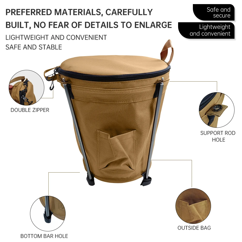 Cheap Well Sell Outdoor Light weight Trash Can Storage bucket for Camping