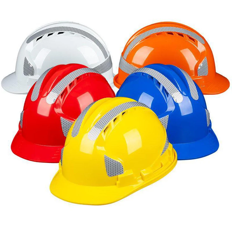 Industrial construction ABS material reflective strip JSP style Safety helmet