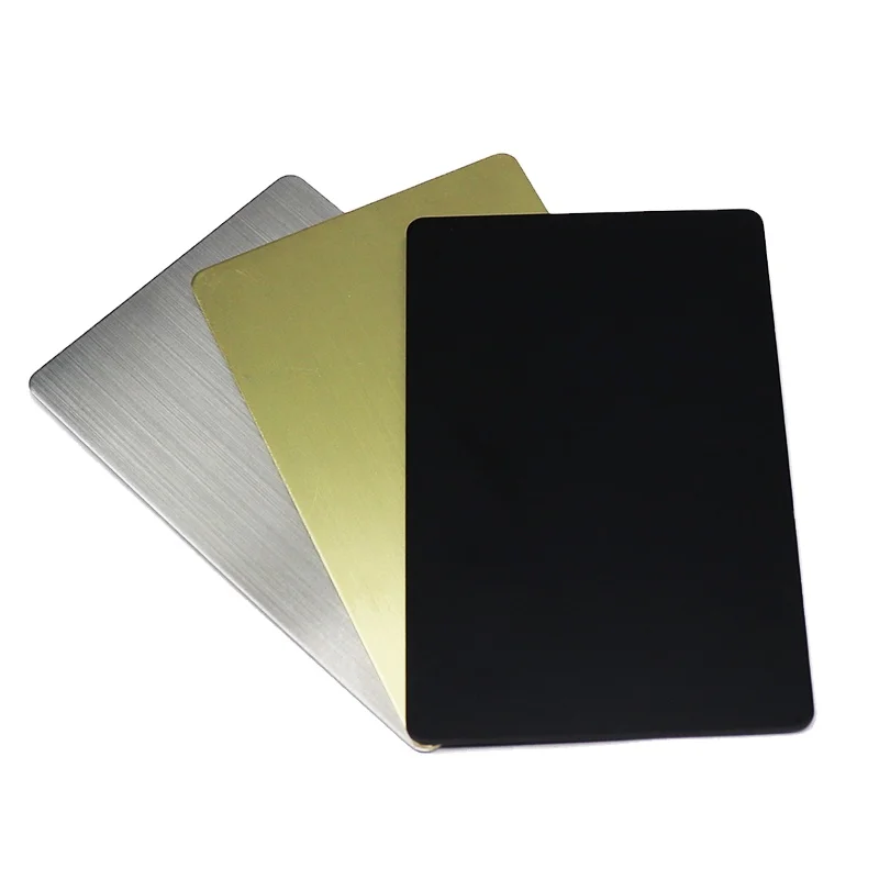 OEM stainless steel aluminum blank business cards name plate design logo sheet metal fabrication service