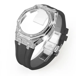 Compatible with G SHOCK GA-2100  Luxury Diamond case+ rubber strap resin watch band watch replacement