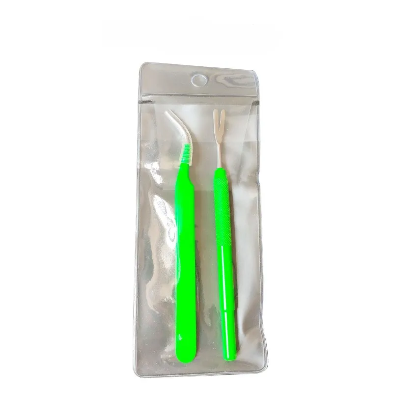 Hot Sale 2 Pcs Stainless Steel Tick Remover Tool Tweezers Kit With Plastic Mini Bags Packing