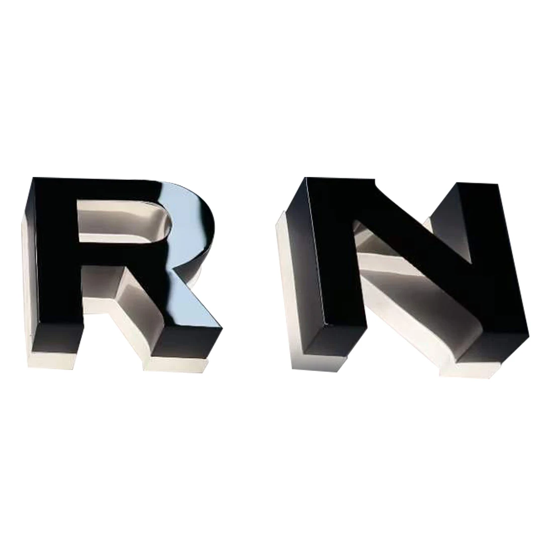 Customized stainless steel edging three-dimensional luminous characters acrylic luminous characters outdoor door head billboards