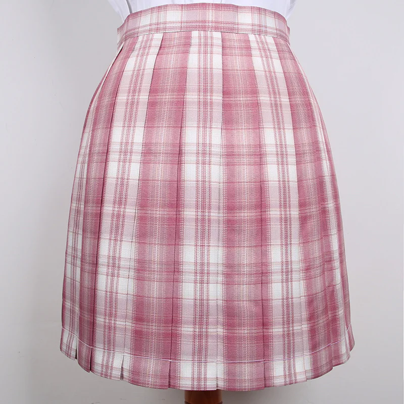 Girl High Waist Pleated Mini with Comfy Casual Stretchy Band Skater cheerleading School uniform Skirt