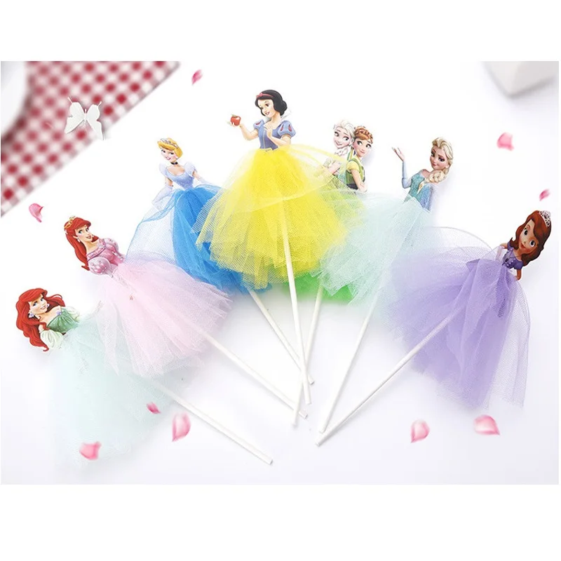 Baking Cake Decoration Cartoon Princess Gauze Dress Birthday Cake Topper