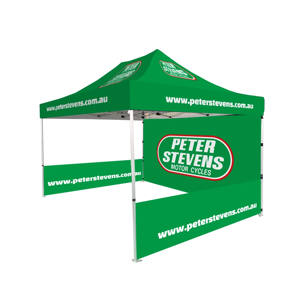 Custom Print 10x10ft Portable Outdoor Exhibition Booth Promotional Trade Show Tent Deluxe Steel Frame Tent For Advertising Event