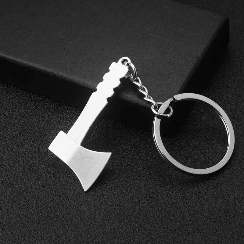 China Manufacturer Silver Key Rings Keyrings With Ring Mini Shovel Axe Saw Keychain