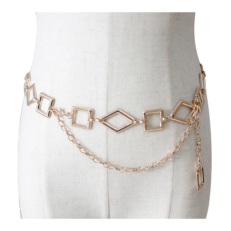 Женский ремень фабричное ювелирное изделие золотистого цвета сексуальный женский на талию для