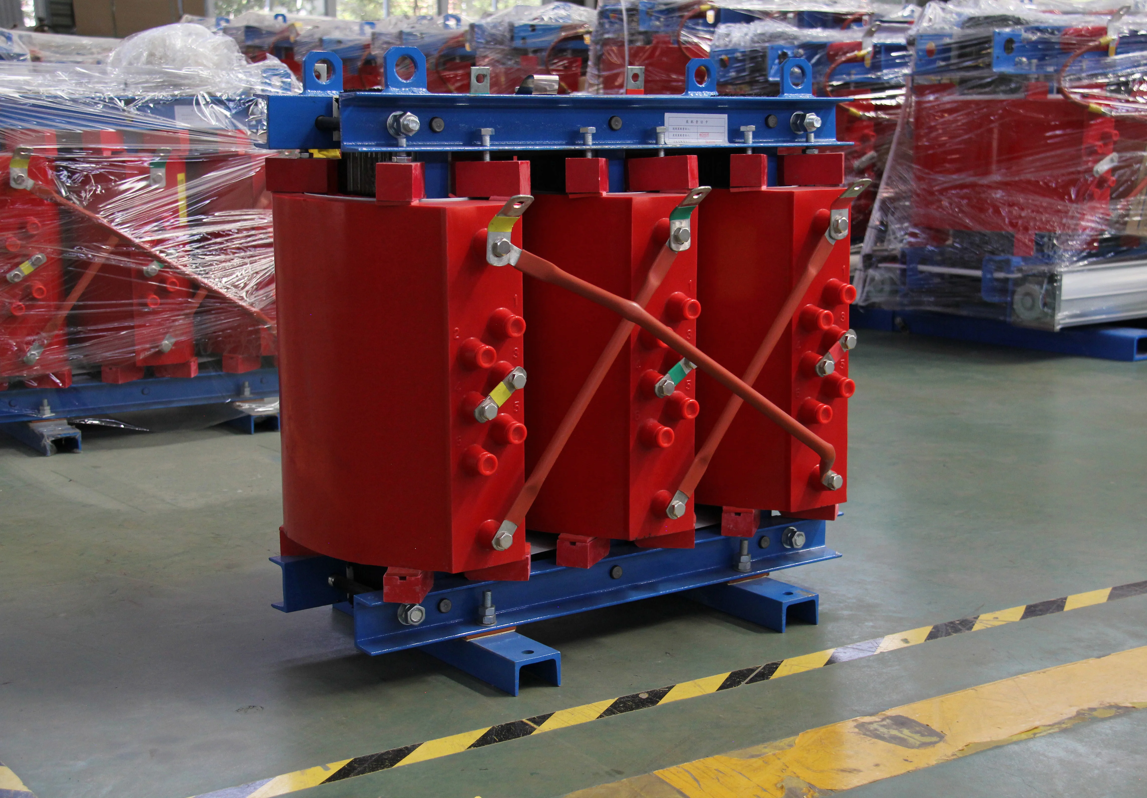 power electrical transformer 3 phase 100kva 200kva 500kva 630kva 11KV 33KV dry type power supply transformer manufactures