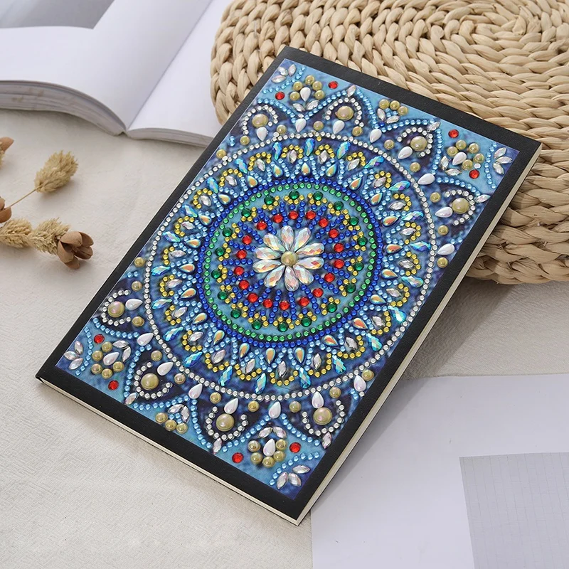 
wholesale diamond painting a5 notebook Shaped diamond with mandala pattern Notebook for Handmade crafts 