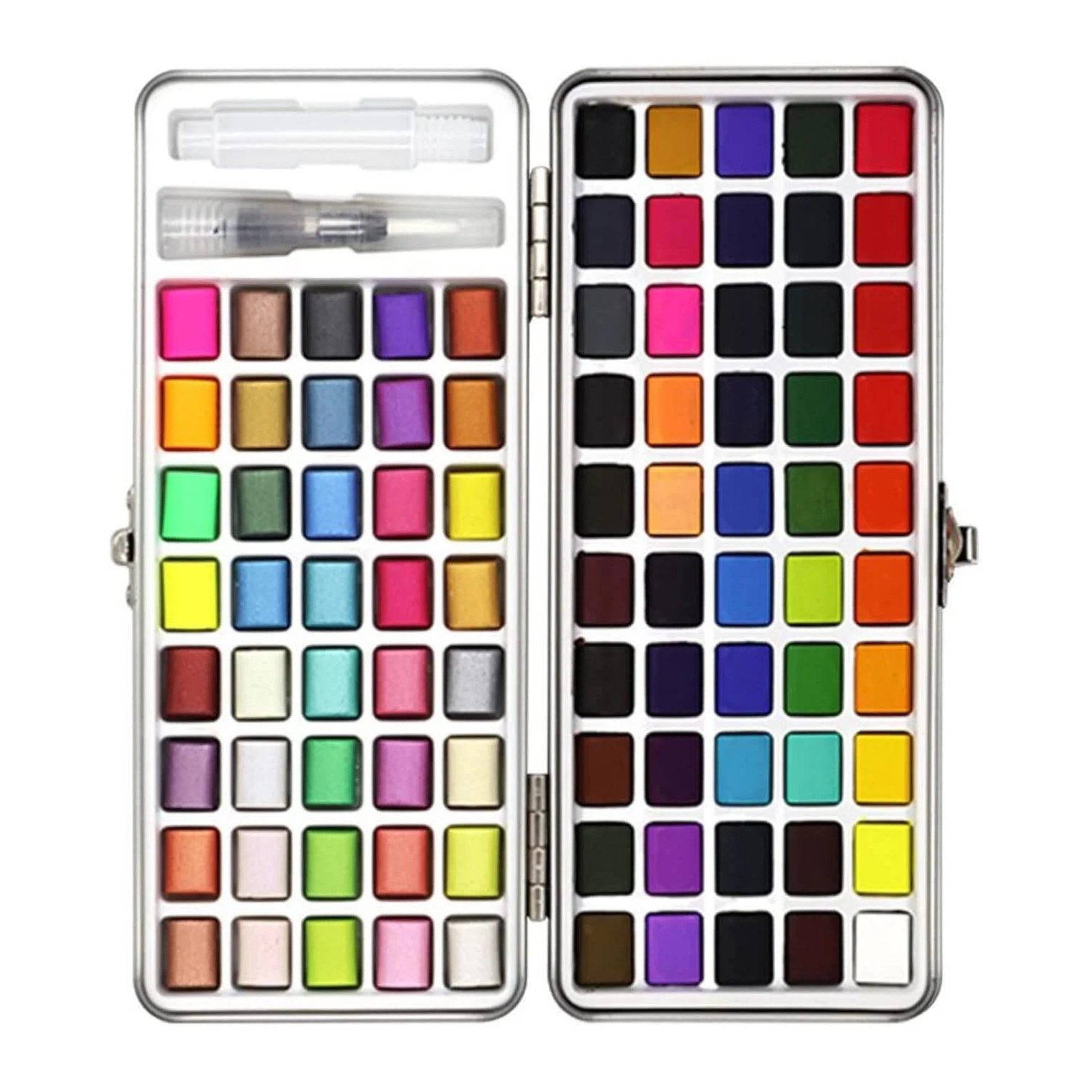 Watercolor Paint Set With Water Brushes Solid Watercolor Regular Colors