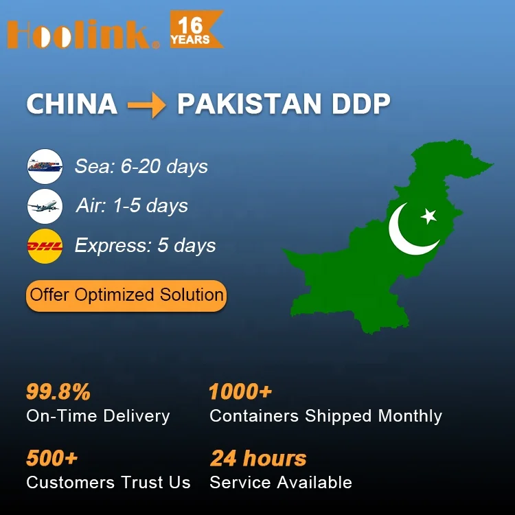 Door To Door Cargo Delivery Logistic Service LCL FCL Shipping Freight Forwarder Agent From China To Pakistan With DDP By Sea