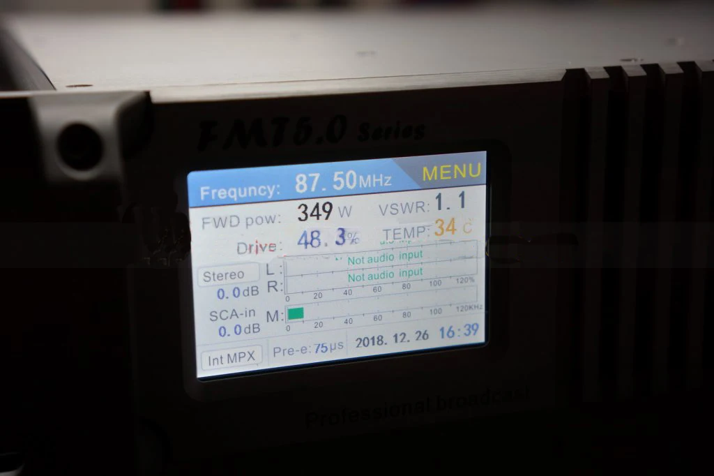 FMT5.0-2000H 2000W profession FM broadcast transmitter with exciter 87.5-108MHz 2U