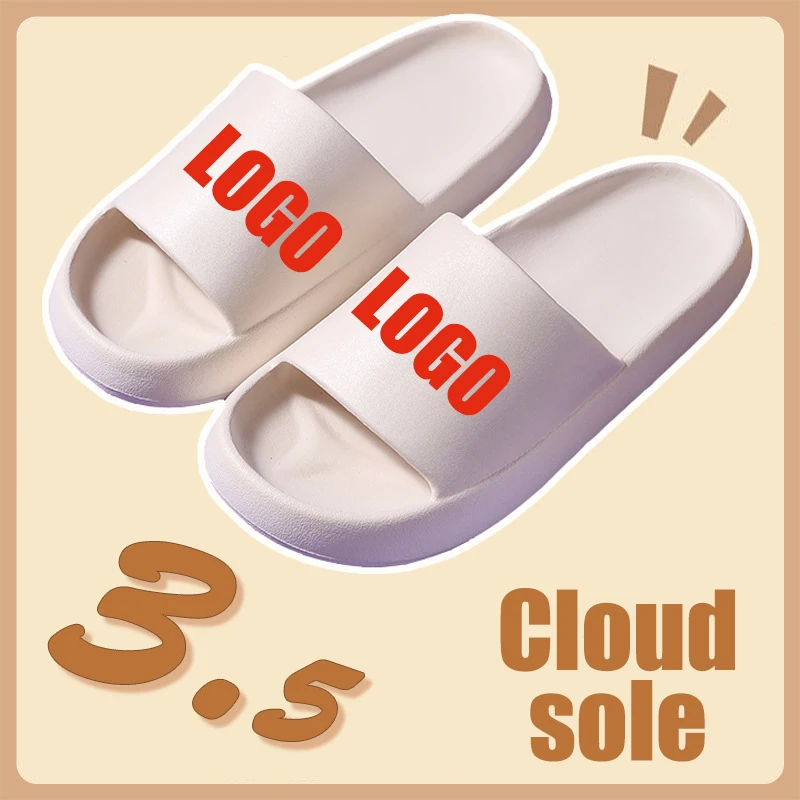 Oem Custom Brand Logo Slides Original High Quality House Slippers Footwear Women Indoor Slipper Flip Flops Ladies Men Slides