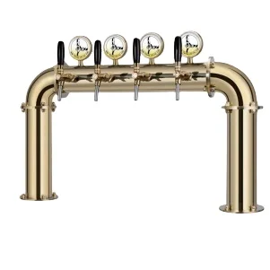 Beer Tower 4 Faucet Kegerator Tower Stainless Steel Draft Beer Tower Column Beer Dispenser