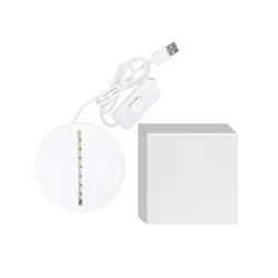 5V Led round ABS light base with USB interface