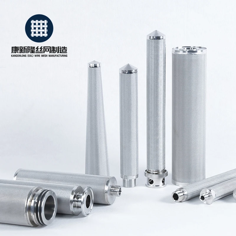 Многоразовый спеченный провод из нержавеющей стали, фильтр-картридж и трубка для фильтрации газового воздуха и масла