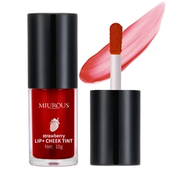 ODM OEM Vegan Fruit Flavor Collagen Hyaluronic Lip Stain Non Stick Cup Long Lasting Matte Water Lip Cheek Tint