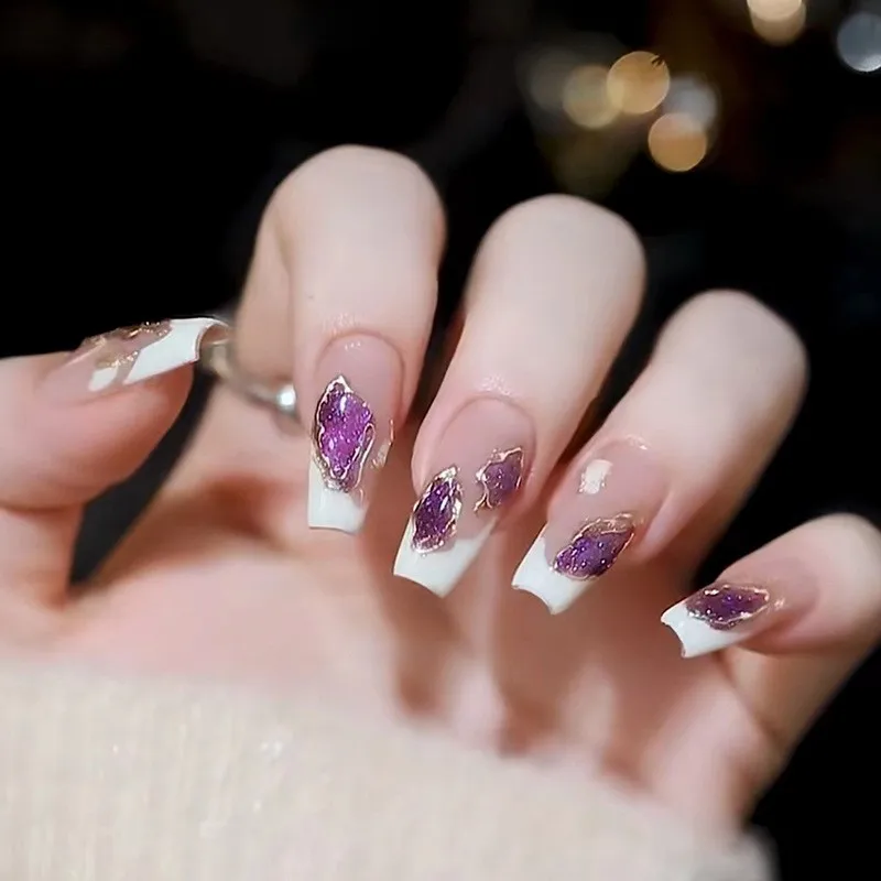 New Style Fashion Press On Luxury Coffin Nails Custom Ballerina Nail Tips Artificial False Nails