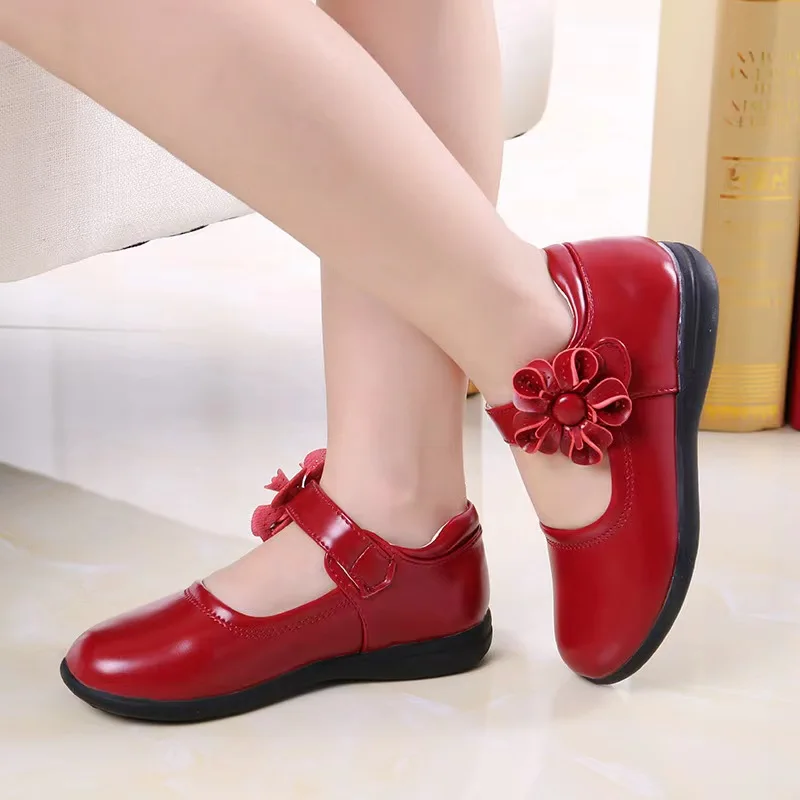 Wholesale Cheap Girl Mary Jane Shoes for Little Kids Image Fashion Kids Party Pu Leather Girls Back To School Shoes