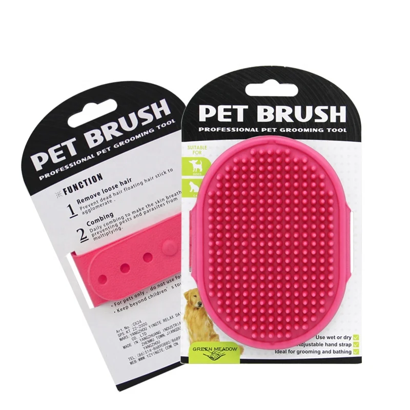 
Factory Wholesale Multifunction Quality Soft Rubber Pet Bath Hair Remover Brush Cat Dog Massage Washing Brush 