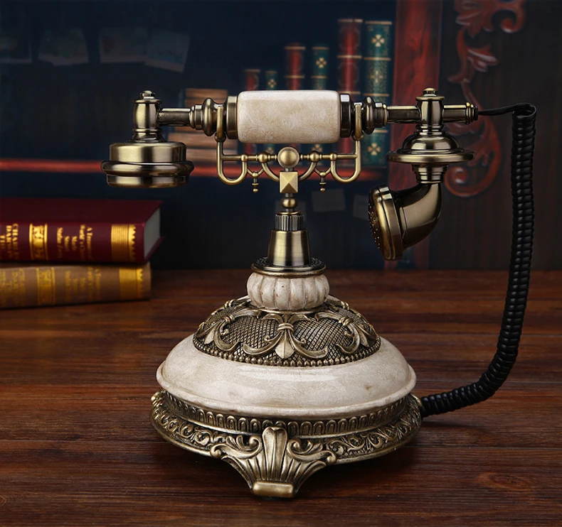 Authentic antique telephone landline home European wired fixed wireless plug-in card retro telephone classic American