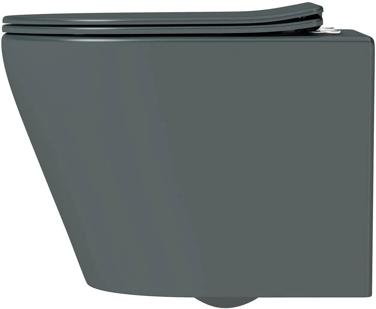 PATE LB2330MDH Charcoal Grey Wall Hung Toilet and Soft Close seat Stylish contemporary grey back to wall mounted rimless wc