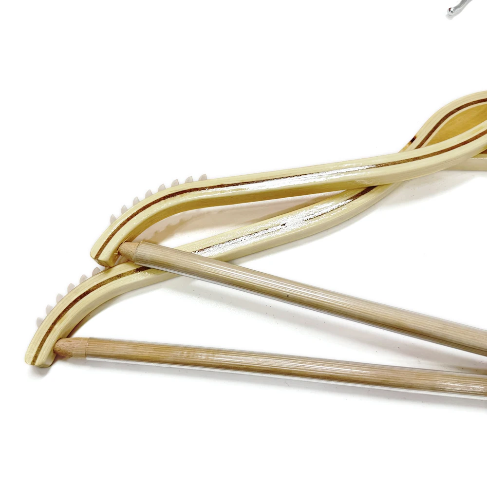 Premium Quality Strong Trouser Hanger Flat Head Custom Solid Wood Non-Slip Hangers For Garment Display