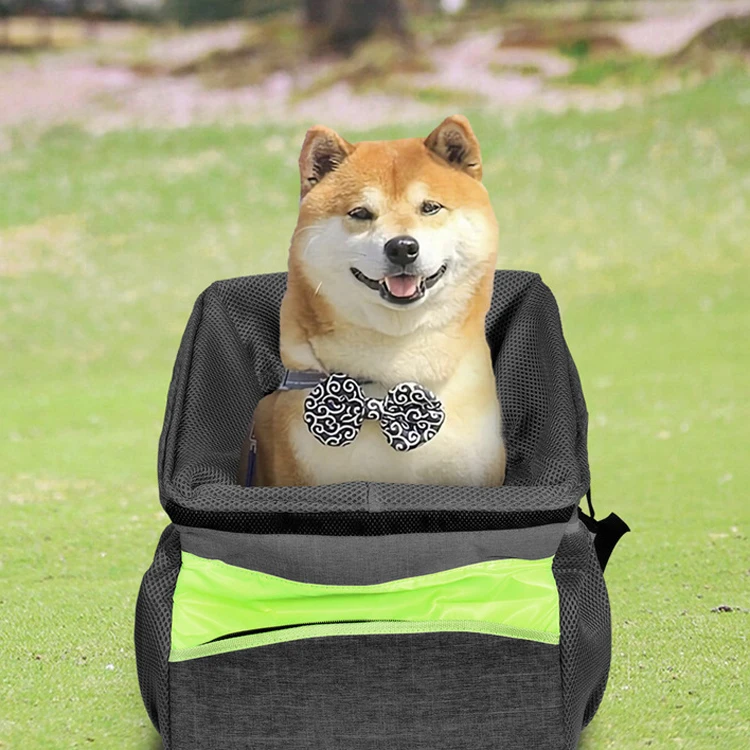 Bike Pet Trailer  For Small and Large Dogs, Folding Frame Carrier, Quick Release Wheels, Universal Bicycle Coupler, Adjustable